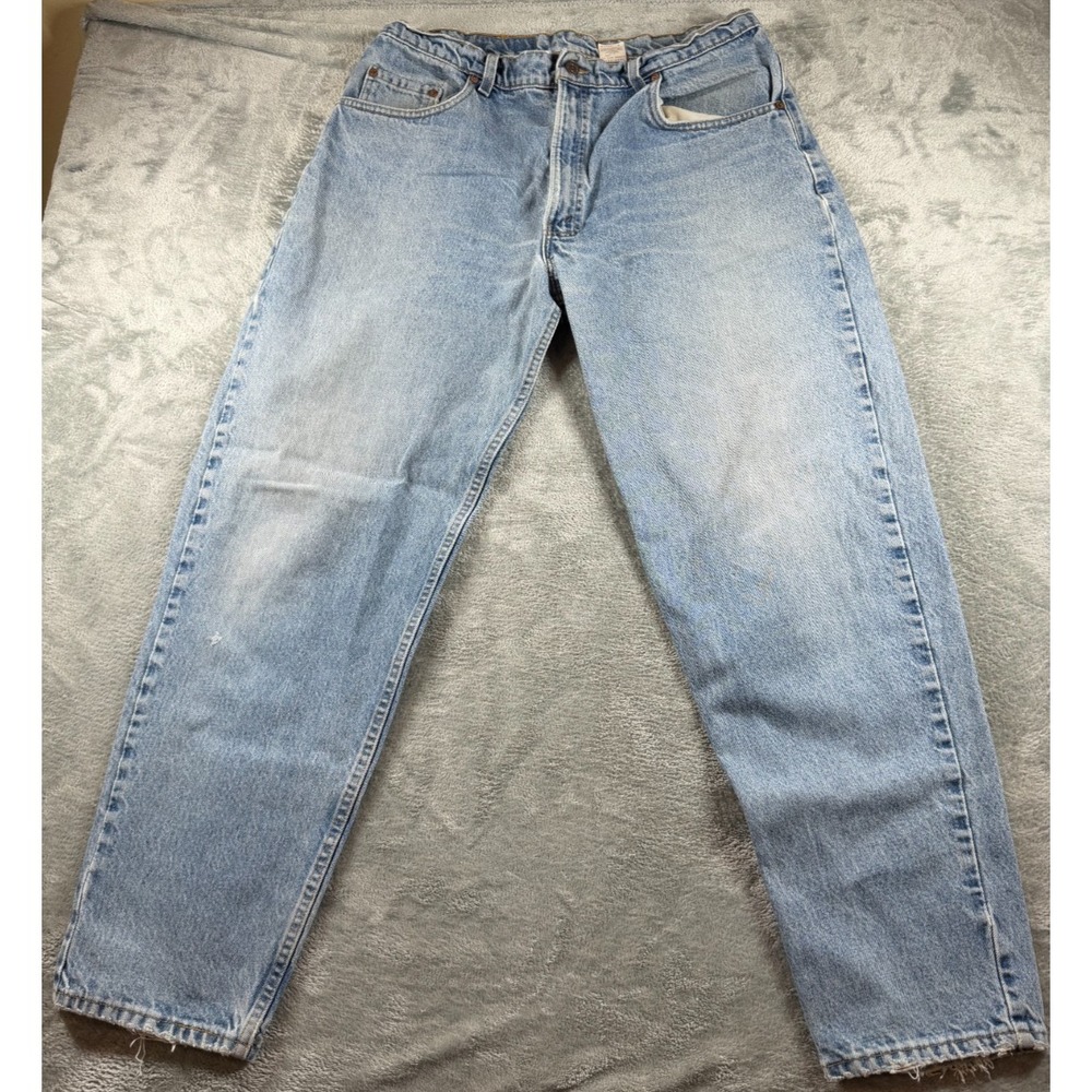 Vtg Levi's 560 Jeans USA Made 38x32 Loose Tapered‎ Light Wash Distressed